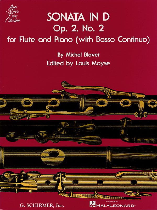 Blavet Sonata In D Op2 No2 Flute & Piano Sheet Music Songbook
