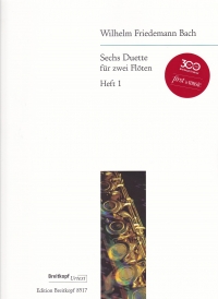 Bach 6 Duets Vol 1 2 Flutes Sheet Music Songbook