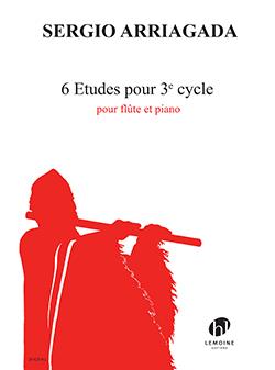 Arriagada 6 Etudes Pour 3e Cycle Flute & Piano Sheet Music Songbook