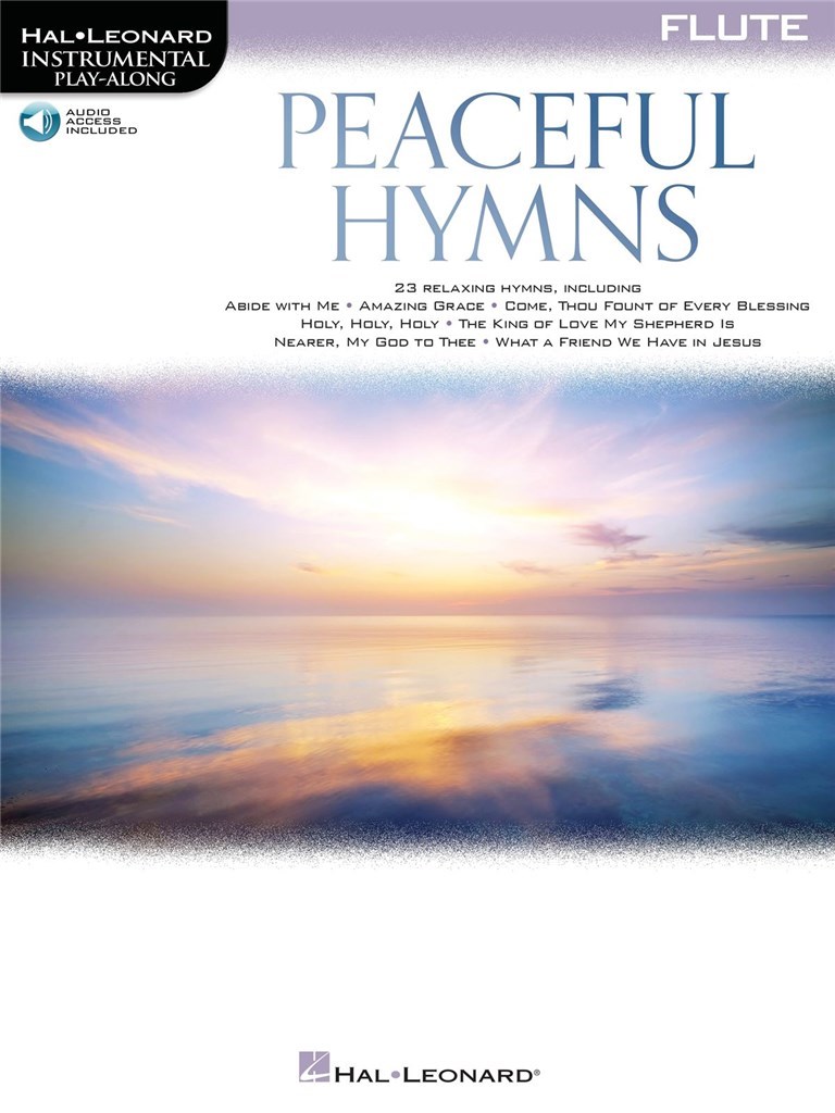 Peaceful Hymns For Flute Instrumental Play-along Sheet Music Songbook