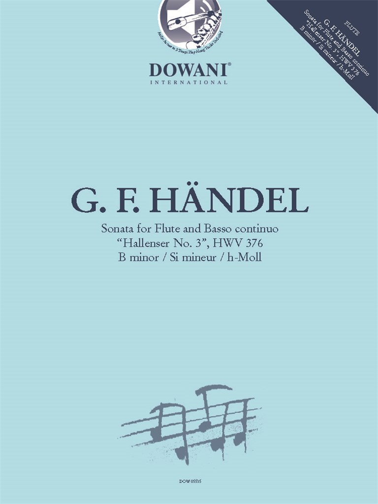 Handel Sonata For Flute And Bc Hallenser No. 3 Sheet Music Songbook