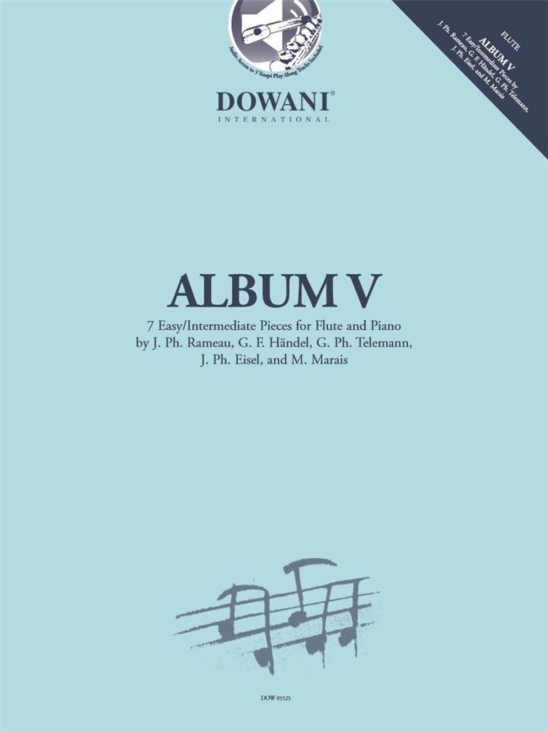 Album V 7 Easy/intermediate Pieces Flute & Piano Sheet Music Songbook