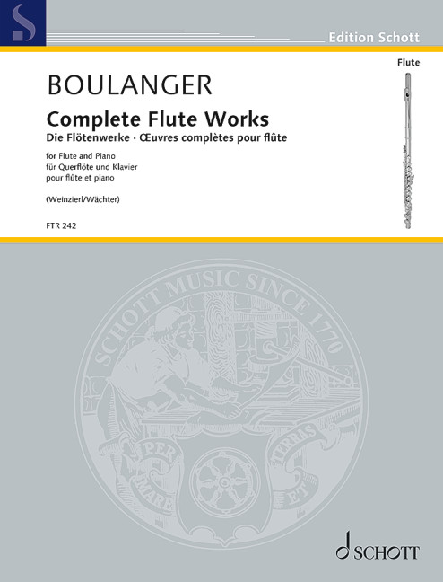 Boulanger Complete Flute Works Flute & Piano Sheet Music Songbook