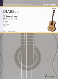 Diabelli Sonatas (3) Stingl Guitar Archive 57 Sheet Music Songbook