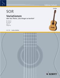 Sor Variations On Mozarts Magic Flute Guitar Sheet Music Songbook