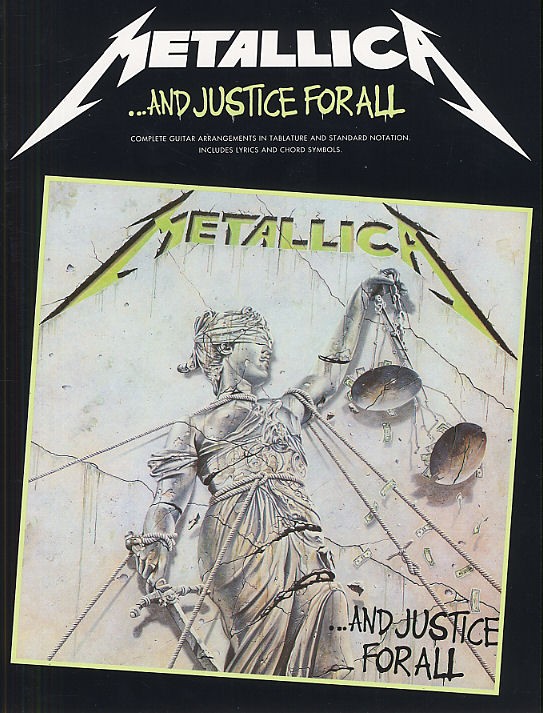 Metallica And Justice For All Guitar/v/tab Sheet Music Songbook