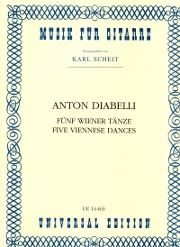 Diabelli Five Vienese Dances Guitar Sheet Music Songbook