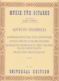 Diabelli Little Pieces For Beginners Op39 Guitar Sheet Music Songbook