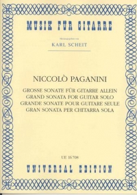 Paganini Grand Sonata Guitar Sheet Music Songbook
