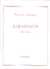 Poulenc Sarabande Guitar Sheet Music Songbook
