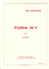 Brouwer Fuga No 1 Guitar Sheet Music Songbook