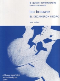 Brouwer El Decameron Negro Guitar Sheet Music Songbook
