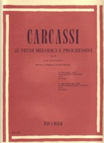 Carcassi 25 Melodious & Progressive Studies Guitar Sheet Music Songbook