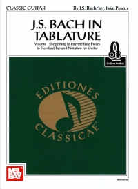 Bach In Tablature Arr-jake Pincus Guitar + Online Sheet Music Songbook