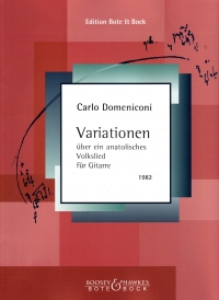 Domeniconi Variations On Anatolian (turkish) Folks Sheet Music Songbook