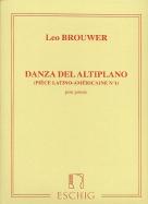 Brouwer Danza Del Altiplano Guitar Sheet Music Songbook