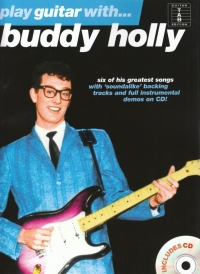 Buddy Holly Play Guitar With Book & Cd Sheet Music Songbook