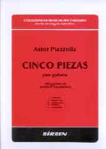 Piazzolla Cinco Piezas Guitar Sheet Music Songbook