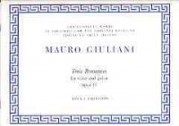 Giuliani Romances (3) Op13 Guitar Sheet Music Songbook