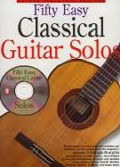 50 Easy Classical Guitar Solos Book & Cd Tab Sheet Music Songbook