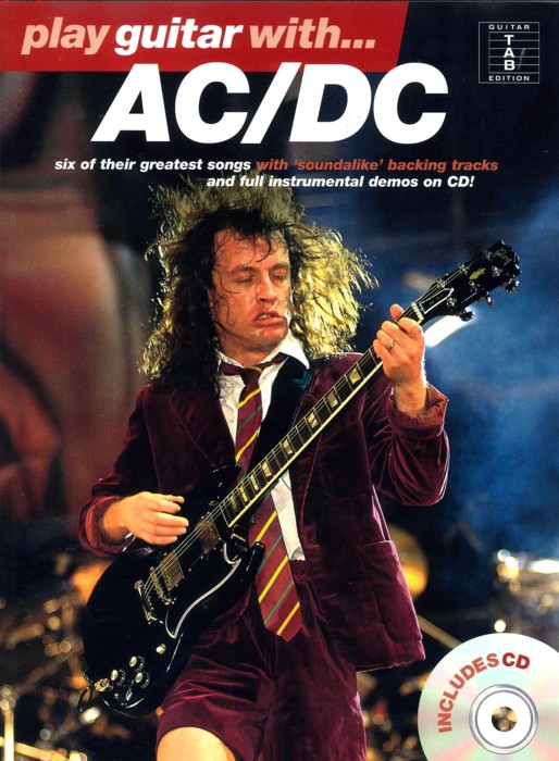 Ac/dc Play Guitar With Book & Cd Tab Sheet Music Songbook