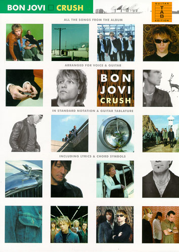 Bon Jovi Crush Guitar Tab Sheet Music Songbook