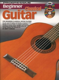 Progressive Beginner Classical Guitar + Cd & Dvd Sheet Music Songbook