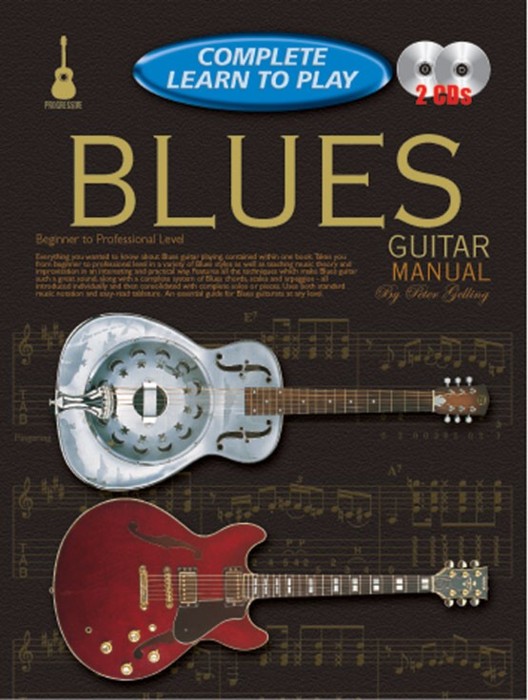 Complete Learn To Play Blues Guitar Manual + Cd Sheet Music Songbook