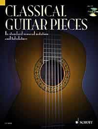 Classical Guitar Pieces (50 Easy To Play) Bk & Cd Sheet Music Songbook