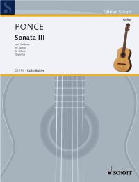 Ponce Sonata No 3 Segovia Guitar Sheet Music Songbook