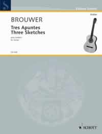 Brouwer Tres Apuntes Guitar Sheet Music Songbook