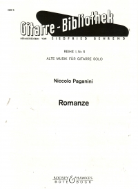 Paganini Romanza Guitar Sheet Music Songbook