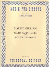 Giuliani 6 Variations Guitar Sheet Music Songbook