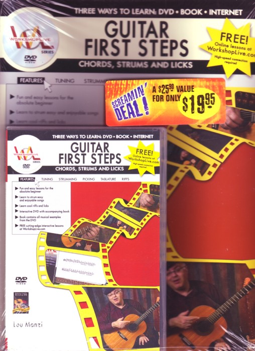 Guitar First Steps Book & Dvd Sheet Music Songbook