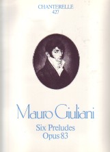Giuliani Six Preludes Op 83 Guitar Sheet Music Songbook