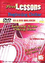First Lessons Guitar Notes/solos Book Cd & Dvd Sheet Music Songbook