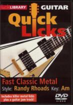 Quick Licks Randy Rhoads Fast Classic Metal Dvd Sheet Music Songbook