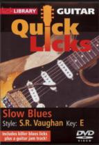 Quick Licks Stevie Ray Vaughan Slow Blues E Dvd Sheet Music Songbook