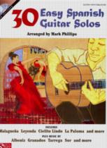 30 Easy Spanish Guitar Solos Book & Audio Sheet Music Songbook