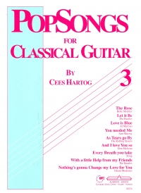 Popsongs For Classical Guitar Vol 3 Hartog Sheet Music Songbook