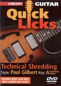Quick Licks Paul Gilbert Technical Shredding Dvd Sheet Music Songbook