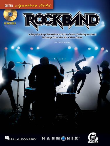 Rock Band Signature Licks Book & Cd Sheet Music Songbook