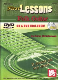 First Lessons Folk Guitar Book Cd & Dvd Sheet Music Songbook