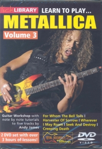 Metallica Learn To Play 3 Lick Library Dvd Sheet Music Songbook