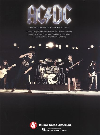 Ac/dc Easy Guitar With Riffs & Solos Tab Sheet Music Songbook