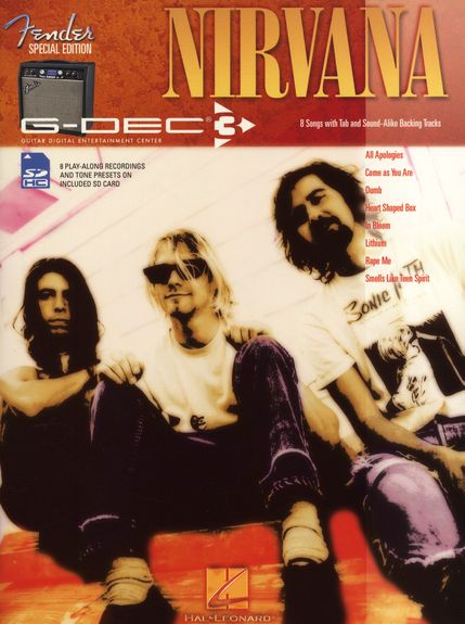 Fender G-dec Guitar Play Along Nirvana + Sd Card Sheet Music Songbook