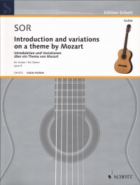 Sor Introduction & Variations On Mozart Op9 Guitar Sheet Music Songbook