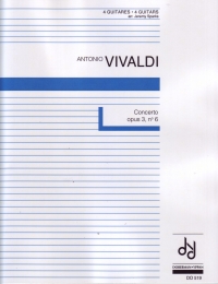 Vivaldi Concerto Op3 No 6 Score & Parts 4 Guitars Sheet Music Songbook