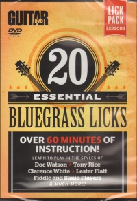 Guitar World 20 Essential Bluegrass Licks Dvd Sheet Music Songbook