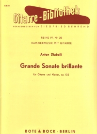 Diabelli Grand Sonata Brillante Gtr/pf Sheet Music Songbook
